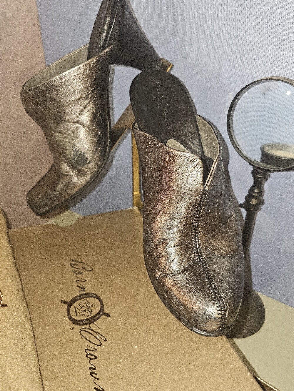 Bronze Leather Mule Heels - Franco Sarto Women
